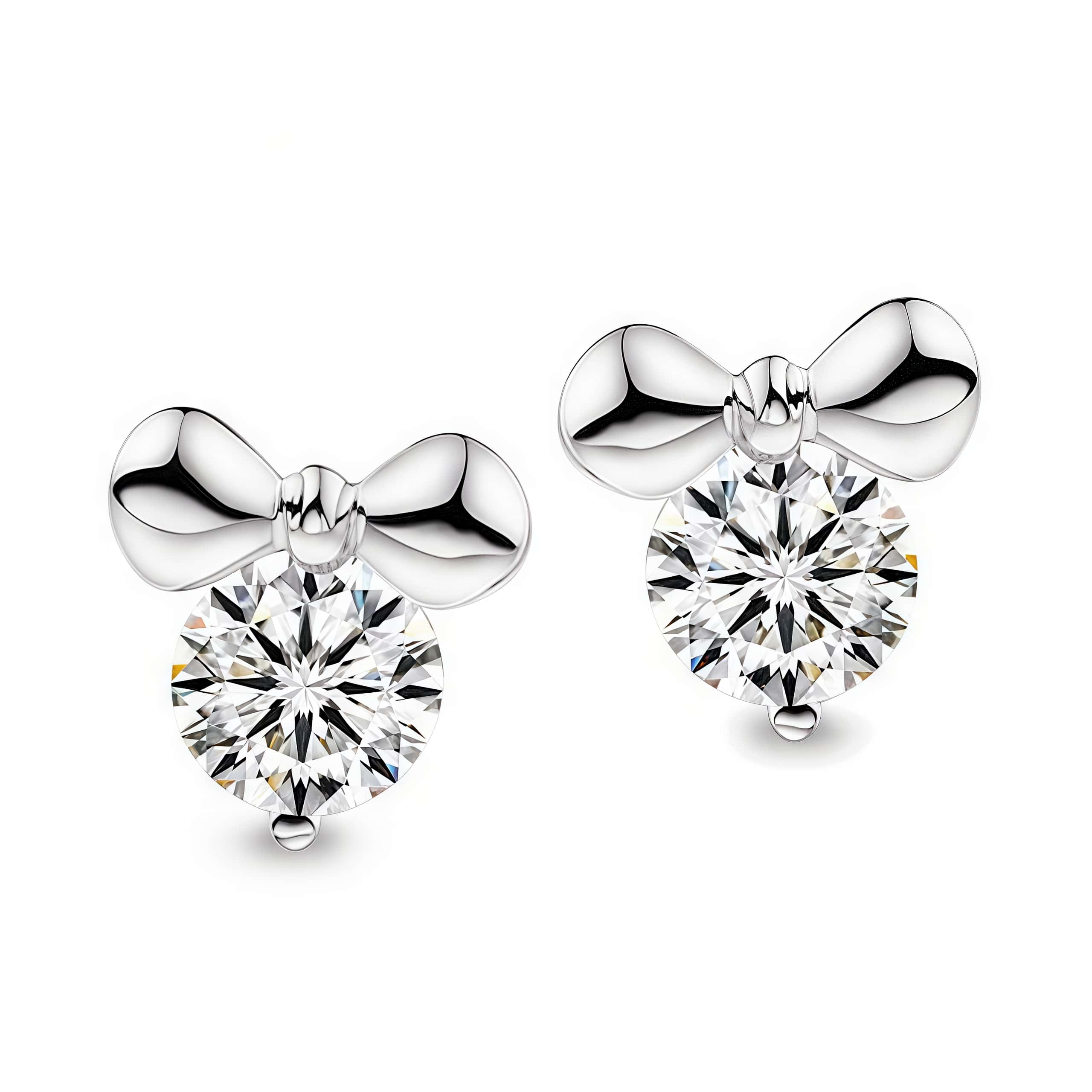 Bowknot CZ Stud Earrings