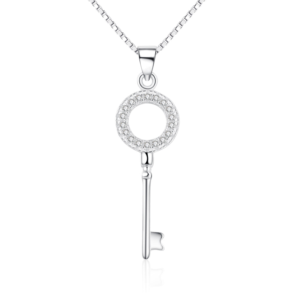 Key Silhouette Pendant Necklace