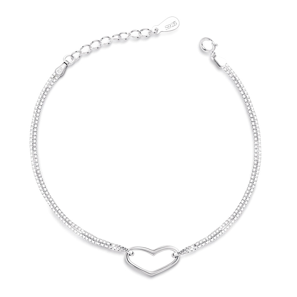 Simplicity Heart Chain Bracelet