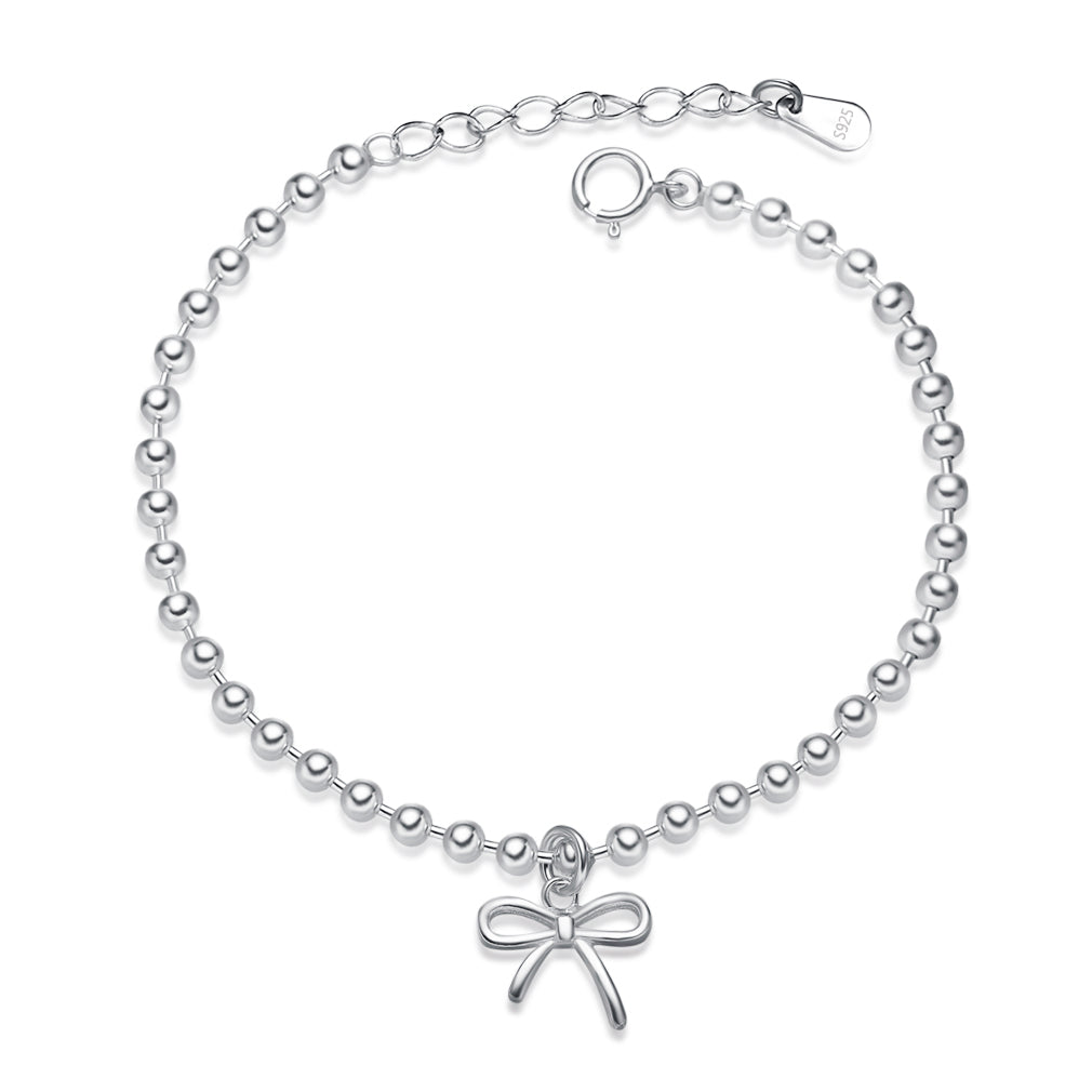 Bowknot Charm Bead Bracelet