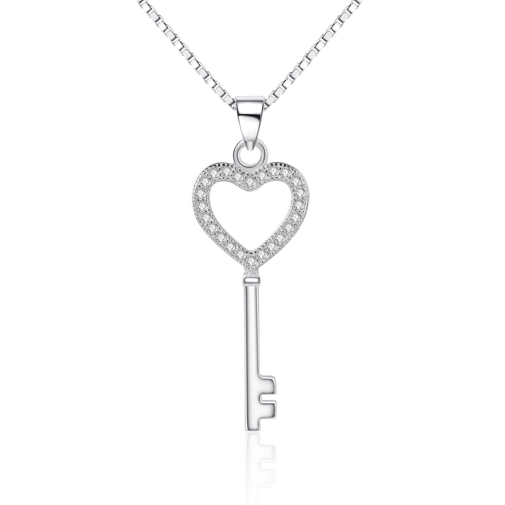 Heart Key Pendant Necklace